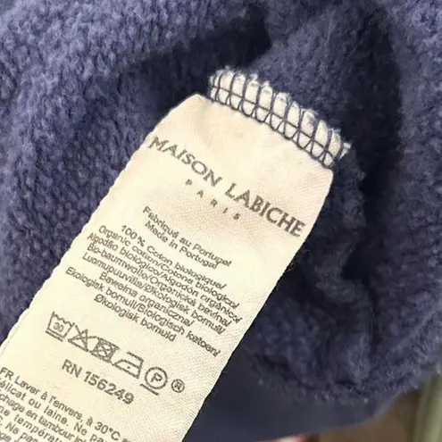 Maison Labiche Blue “Worth It” Crewneck | French Minimalist / Soft Grunge Luxe S