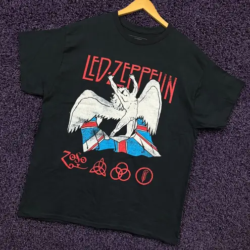 Led Zeppelin Icarus Breaking Through UK Flag Band T-Shirt XL - Image 3