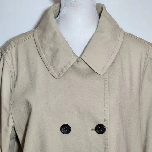 Draper James Khaki Peacoat Blazer Size 14 Khaki Spring Utility Ruffle Jacket