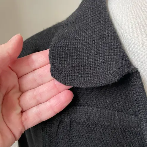 Vintage 70s Corliss Split Neck Tunic Sweater Black M L Size M