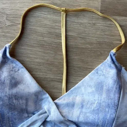 Niyama Sol Icy Blue Criss Cross Sports Bra sz L/XL NWT