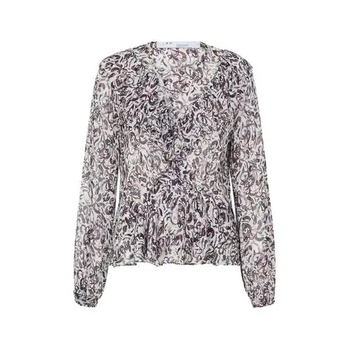IRO New Voodoo Multicolor Long Sleeve Viscose Blouse Size 38