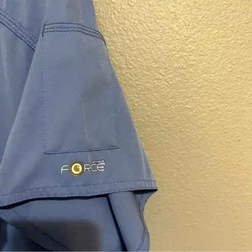 Carhartt  Force multi pocket v neck scrub top ceil blue women’s size XL - Image 4
