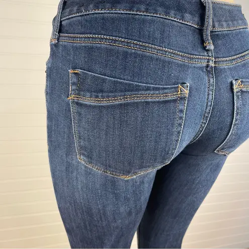 EXPRESS  Barely Boot Low Rise Stretchy Women’s Denim Jeans 2s Dark Wash