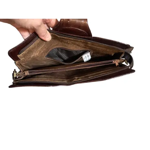 Vintage Genuine Eel Skin Shoulder Bag – Chocolate Brown – Made in Korea