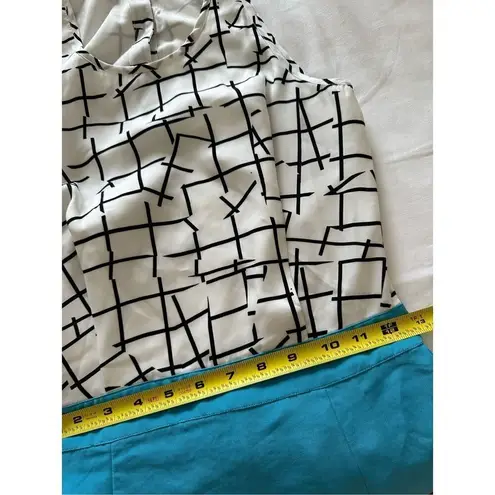 Gemma Crus Women's Peep Back Combo Sleeveless Sheath Dress 0 Blue