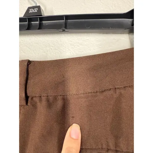 Lauren Ralph Lauren Brown Silk Wide Leg Pants Sz 16 Old Money Preppy Luxury