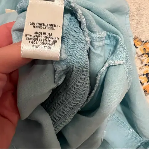 Anthropologie Cloth & Stone Button Down Blue Summer Romper 100% Tencel Lyocell Size Small NWOT - Image 6