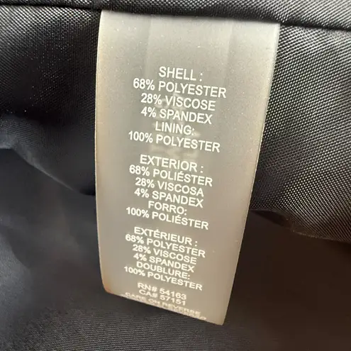 Karl Lagerfeld Women's Three-Button Houndstooth Blazer Jacket Plus 16W Black