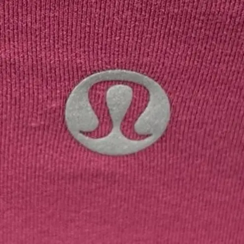 Lululemon Womens Pink Knit Sleeveless Stretch Cami Camisole Crop Tank Top Size 2