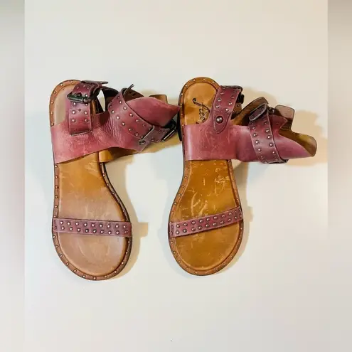 Free People  Happiness Heeled Sandals in Cowboy Brown Size 38 NWOT $158