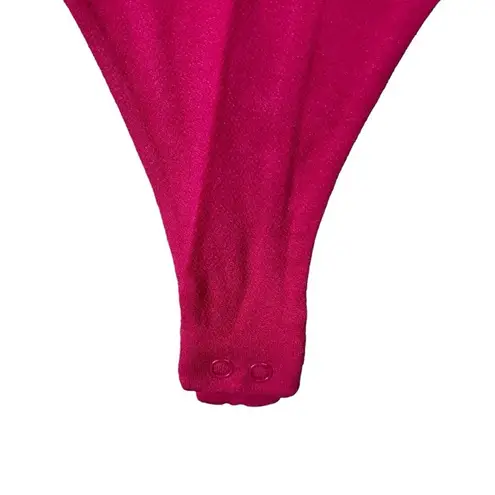 Naked Wardrobe Sculpted Seamless Tank Thong Bodysuit Raspberry Pink Size XS NEW