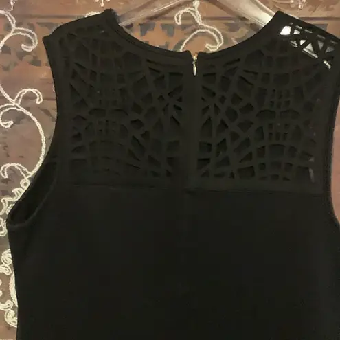 Thalia Sodi Black Sheath Dress Mock Neck Sleeveless