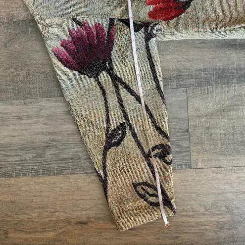 Vintage 90s Tapestry Jacket Floral Paisley Pattern Sugar Street‎ Weavers Large Tan