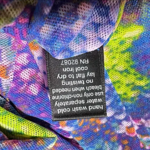 Black Label Saks Fifth Avenue Multicolor Snakeskin Print Ruched Top