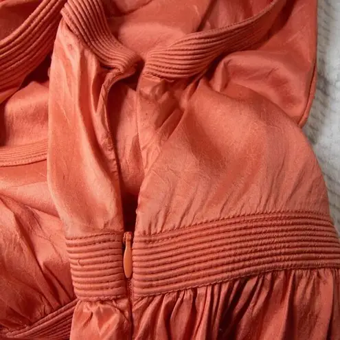 Calypso St. Barth NEW 100% Silk Mini Dress, Tangerine orange, S