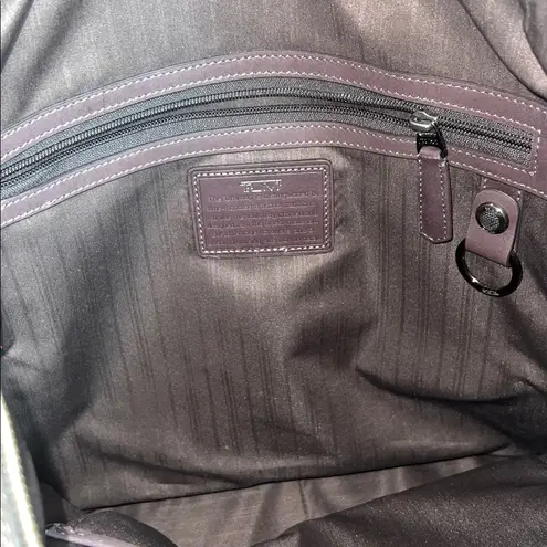 Tumi Beacon Hill Leather Laptop $495 Tote Bag Green Brown Unisex