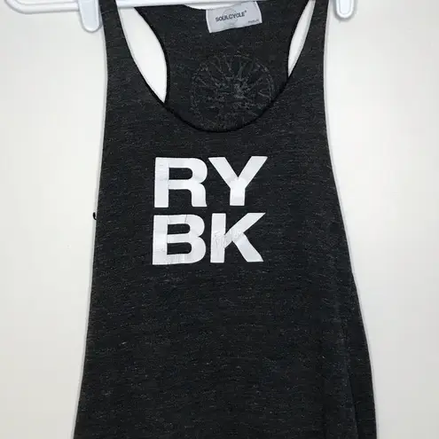 SOUL CYCLE RACERBACK TANK TOP RYBK DARK GRAY SHIRT WOMENS SIZE MEDIUM RETAIL $58