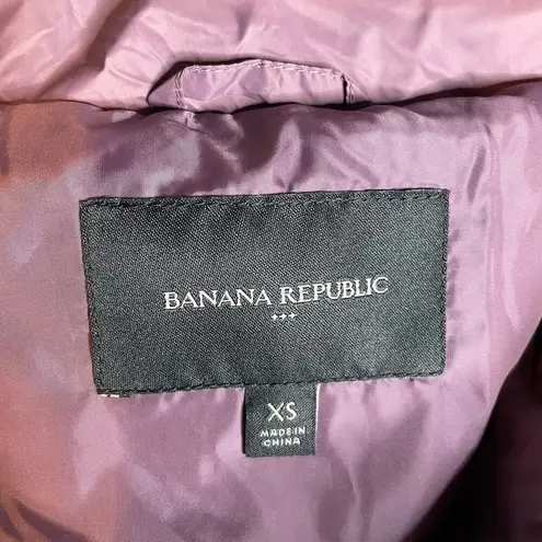 Banana Republic  Short Duvet Puffer Coat Oversized Dried Berry Extra Small