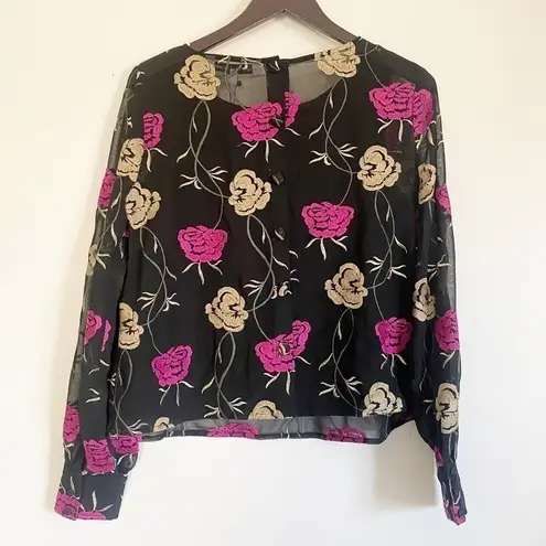 Cupcakes and Cashmere NWT Coby Embroidered Blouse