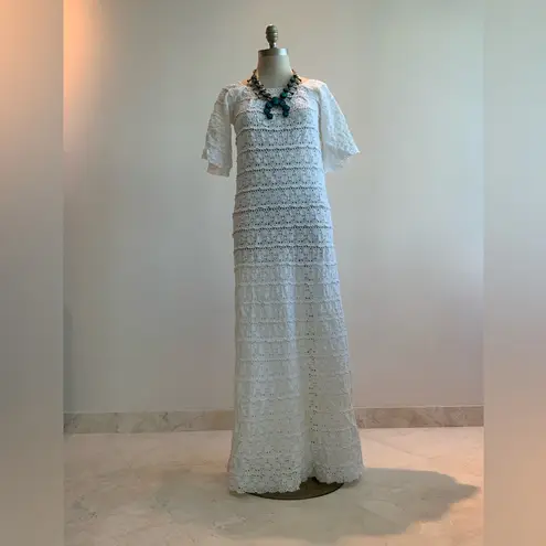Handmade Stunning Vintage 70’s Hand Crochet Mexican Wedding Dress Never Worn, sz 2/4