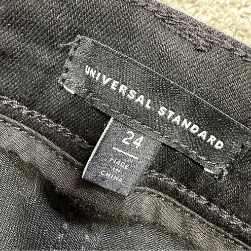 Universal Standard Seine High Rise Skinny Jeans 27” in Black Size 24/US 34
