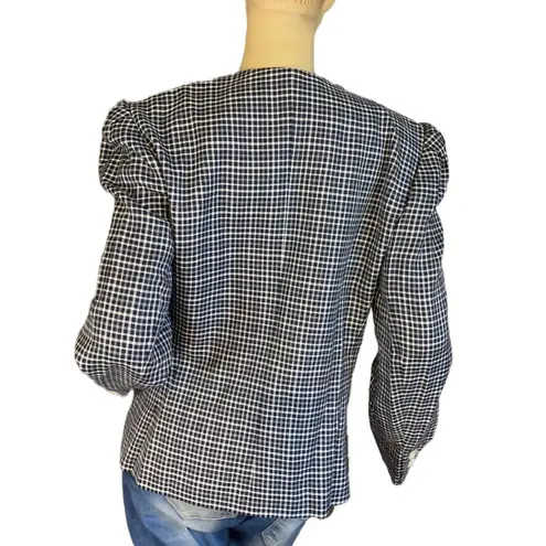 VINTAGE 1990'S KASPER ASL BLUE & WHITE BLAZER W/DETACHABLE DICKIE (12)