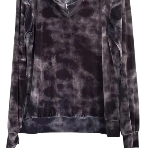 Aviator Nation Velvet Grey Black Tie Dye Full Zip Hoodie. NWT RARE