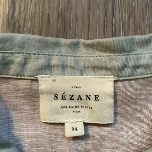 Sézane Striped Lace Ramie Blouse Spring 24 Fairy Whimsical 34 Cottagecore Dainty