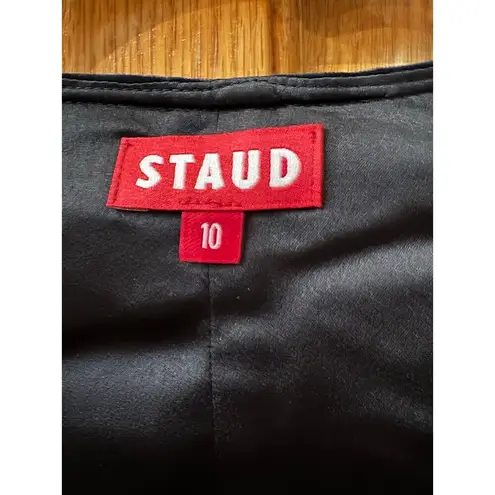 Staud mini dress square neck button