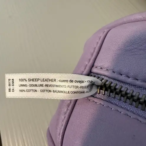 Free People  bag leather small handbag purse boho lilac purple lavender