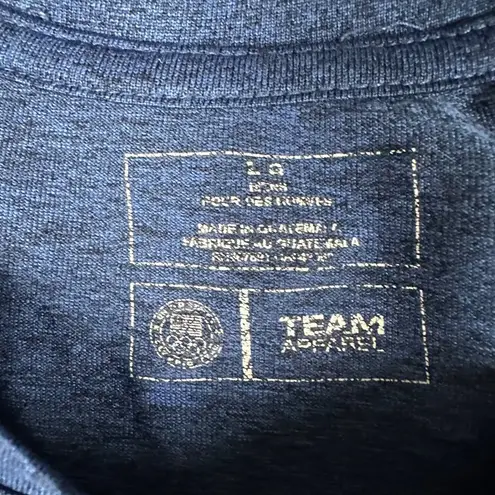 Team USA Large Blue Short Sleeve 2016 Rio de Janeiro Olympics Crew Neck Tee