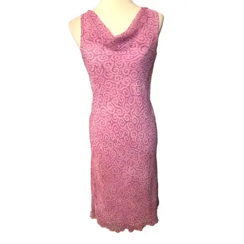 Hillard & Hanson Hillary & Hanson Barbie pink chiffon midi sleeveless dress