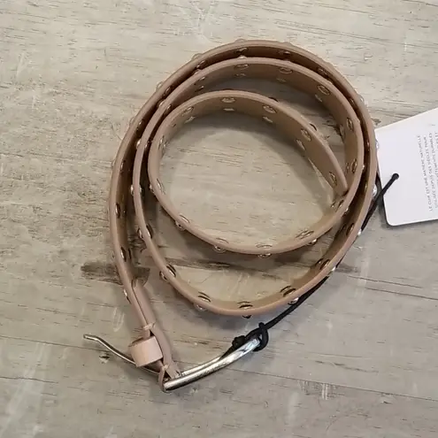 Reiss ππ Emin Studded Wide Leather Belt ~ Nude XS