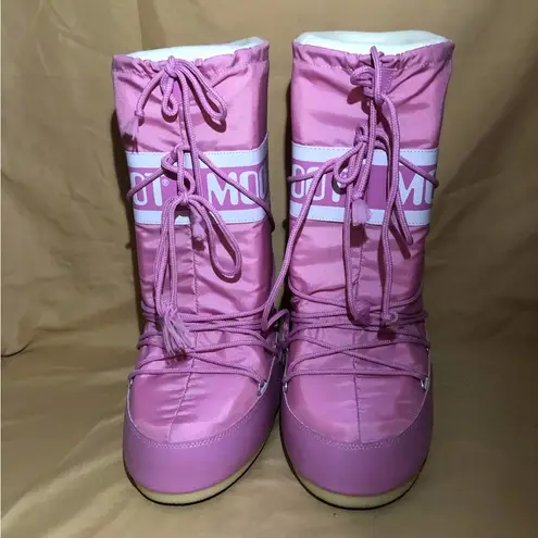 The Moon  Boot Women's Icon Nylon Cold Weather Boots In Pink