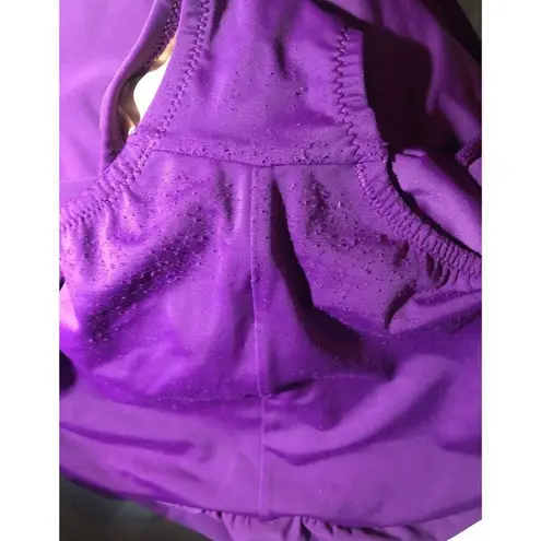 Lands End Tankini & skort set purple With gold accents color size 4