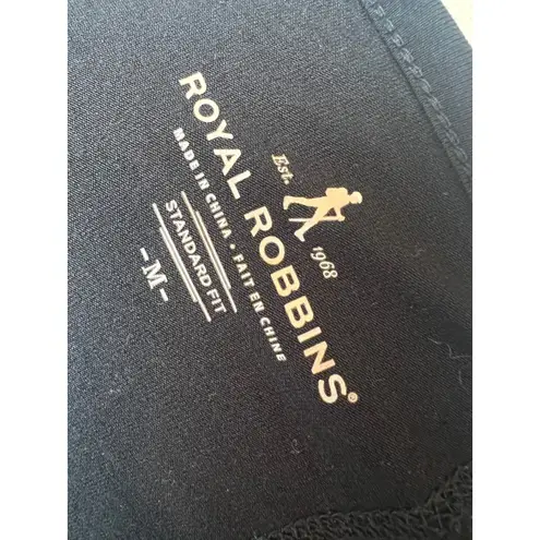 Royal Robbins Dress Medium Monroe Faux wrap Standard Fit Black Stretch Outdoors