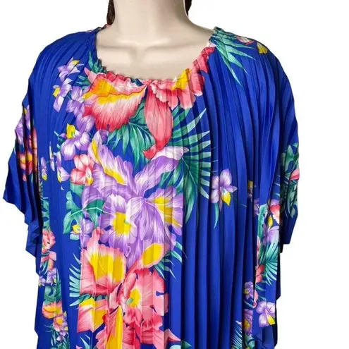 Vintage Royal Creations Hawaiin Dress Floral MuMu Kaftan Kimono Made Hawaii u Blue Size undefined
