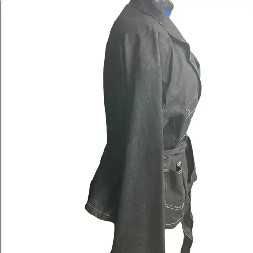 GOLD FLAOA, women’s stretch, Jean Jacket, Size 24, Dark Denim, Plus Size, Black