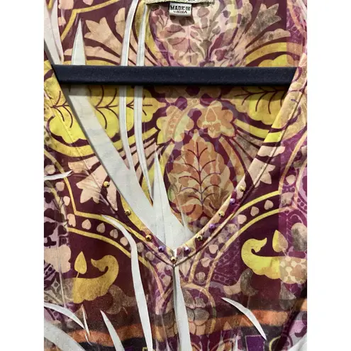 ✨ Oneworld V Neck Women's Top Bedazzled Y2K Fairy Grunge Vintage