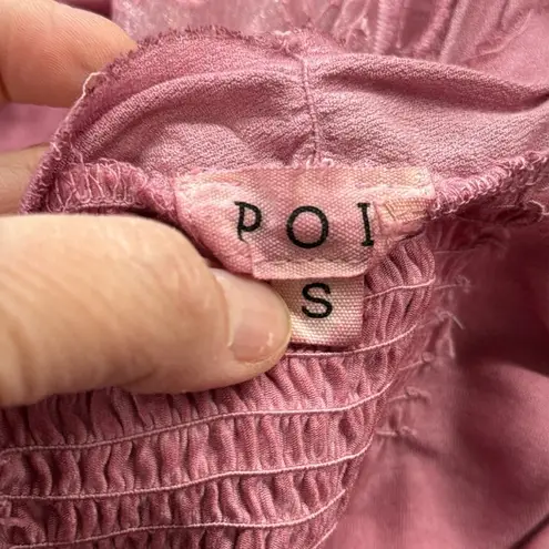 POL  Pink Lace Long Sleeve Open Front Cardigan Kimono Size Small