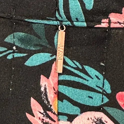 MISA Los Angeles NWT Robe Size XS Black Satin Floral Caftan Duster Fringe Boho