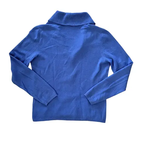 Malo Blue Cashmere Shawl Collar Plunge V