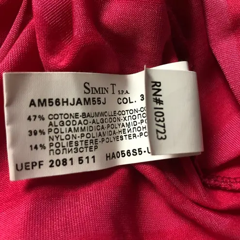 Armani Collezioni Striped Vneck Tank Top Pink