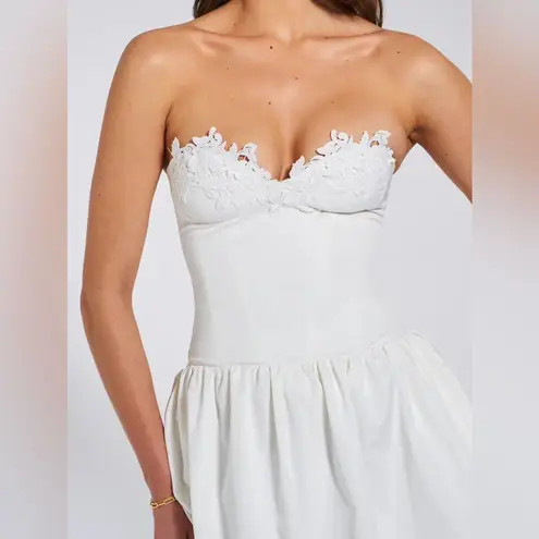 NWT Miss Circle Rowan White Lace Drop Waist Corset Sundress