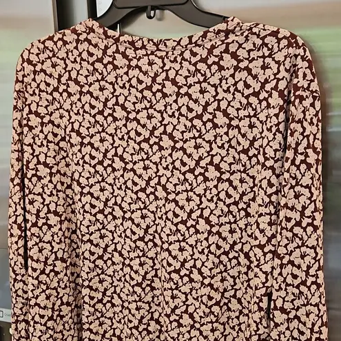 The Great ππ The Long Sleeve Sleep Tee ~ Maroon Shadow Floral Size 3 Large NWT - Image 9