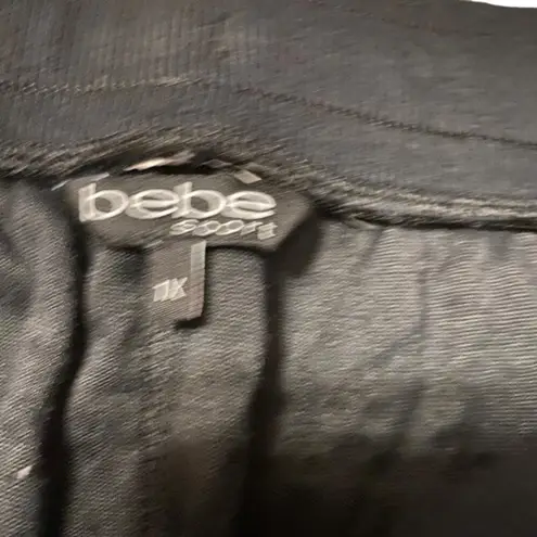 Bebe  Sport Black Velour Jogger Swest Pant Size 1X