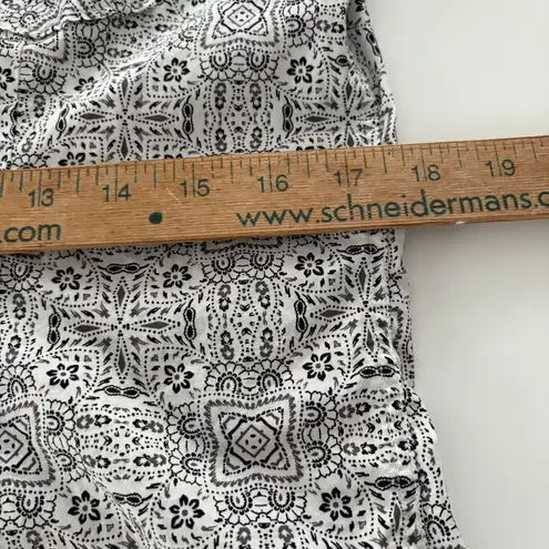 Panhandle Roughstock Shirt Womens Medium Black White Western Pearl Snap Rodeo