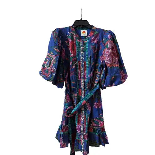 Farm Rio Sunset Tapestry Belted Minidress - Size Large ( new)