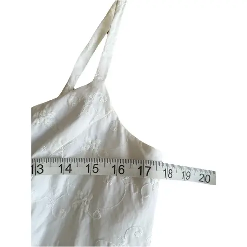 Robin Jordan Square Neck Midi White Dress Belted Waist Textured Timeless Sz 10